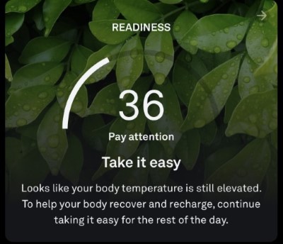 Lower Readiness Score.
